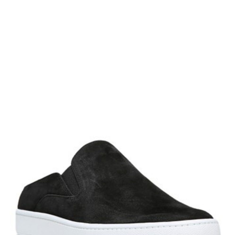 Vince: Verrell Black Suede Slip-on Skate Sneakers